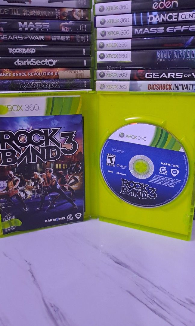 Rock Band 3 - Xbox 360 (Category: Xbox) located in Muntinlupa City. Submitted by echo.066 (Listing ID 1427273392, Image 2). Description: FOR SALE XBOX 360 CD GAME 850 PHP ROCKBAND 3 NTSC MINT CONDITION AVAILABLE FOR DELIVERY VIA LALAMOVE AVAILABLE FOR SHIPPING VIA J&T EXPRESS MODE OF PAYMENT : BANK / GCASH / MAYA Check my PROFILE for more CDs MUSIC / GAMES / MOVIE MUNTINLUPA CITY LOCATION.