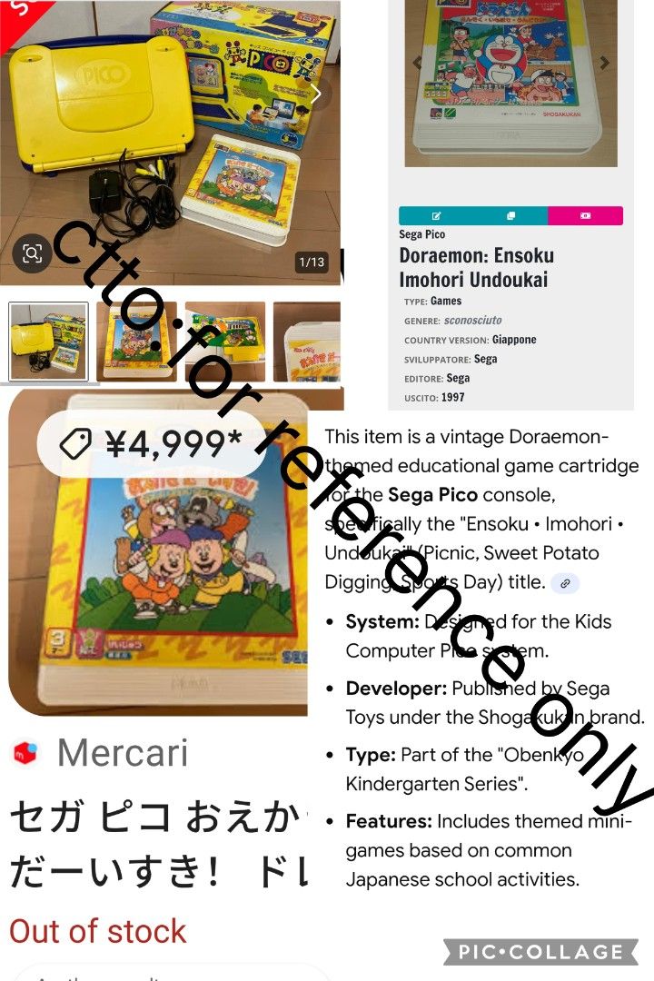 Sega Pico Doraemon & Doremifa Video Game Cartridges (Category: Nintendo) located in Quezon City. Submitted by lamoure_demavie (Listing ID 1427228654, Image 2). Description: WYSIWYG -Preloved -signs of use -circa 1997 -as is/ untested(no console) -collectible -FIRM PRICE.
