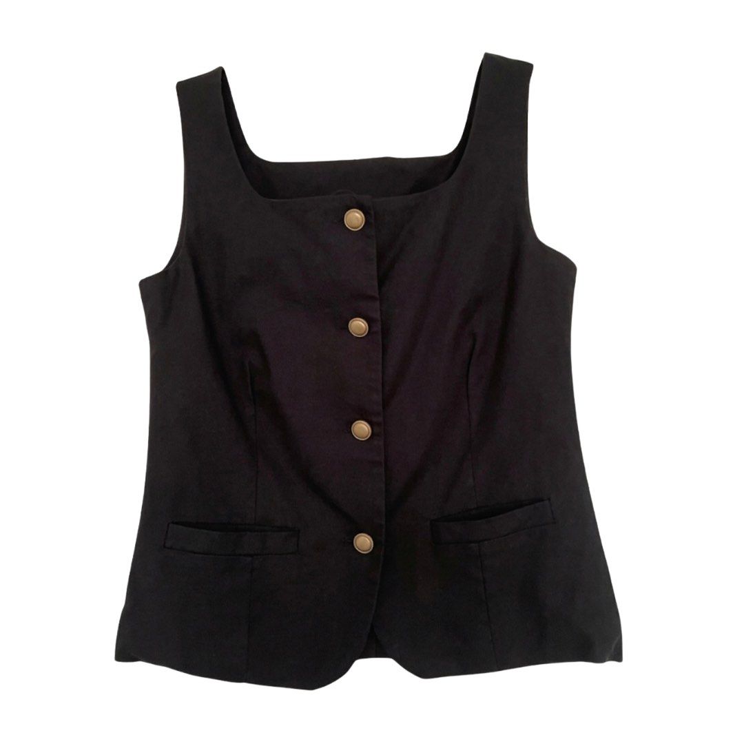 [SET] DAZY Slim Fit Pullover Sweater and Square Neck Button-Down Vest (Category: Sets or Coordinates) located in Taguig. Submitted by apricity.shop (Listing ID 1427231048, Image 2). Description: [SET] DAZY Slim Fit Pullover Sweater and Square Neck Button-Down Vest — The item is pre-loved. Please manage your expectations — imperfections may be present. —Square Neck Button-Down Vest Brand: ALfashion Online Shop (Clock Shop) Condition: Preloved / Us