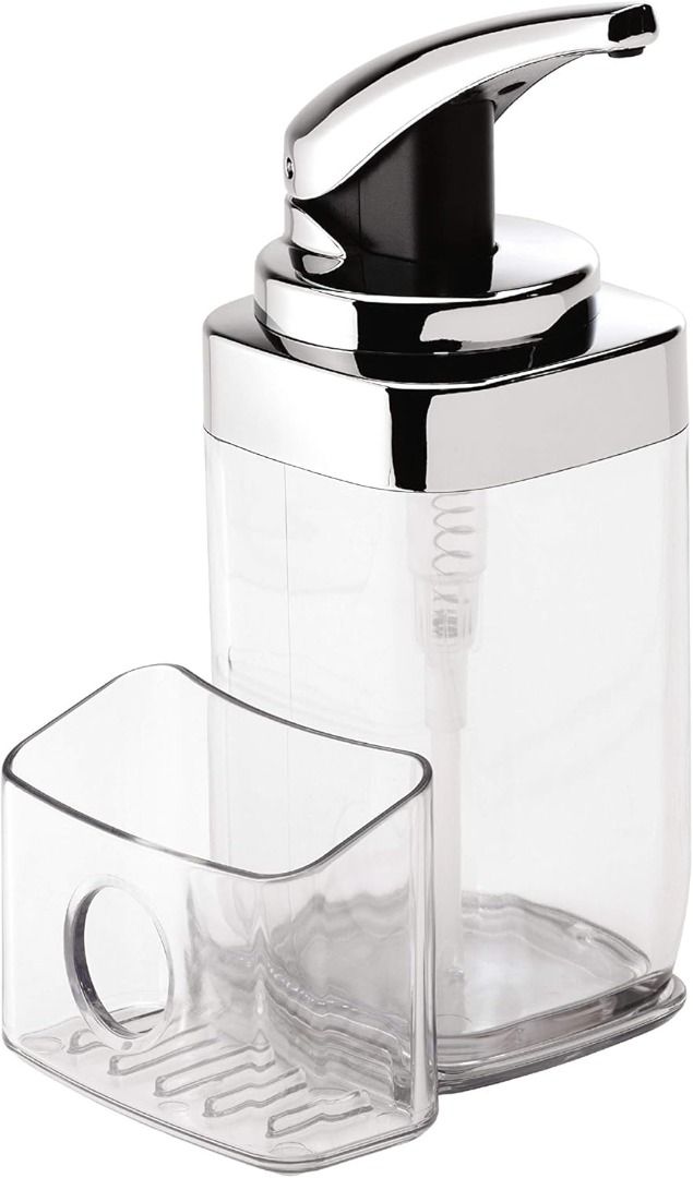 simplehuman 22 oz. Square Push Pump Soap Dispenser, Old, Chrome (Category: Water Purifiers & Dispensers) located in Las Pinas. Submitted by techsmartph (Listing ID 1427290733, Image 3). Description: PRECISION LEVER - Engineered for precise, effortless dispensing with just one hand. Press lightly for a little soap and further to get even more. REMOVABLE CADDY - Pump lifts off caddy for easy cleaning. NO MESSY SPILLS - Wide opening makes refills fa