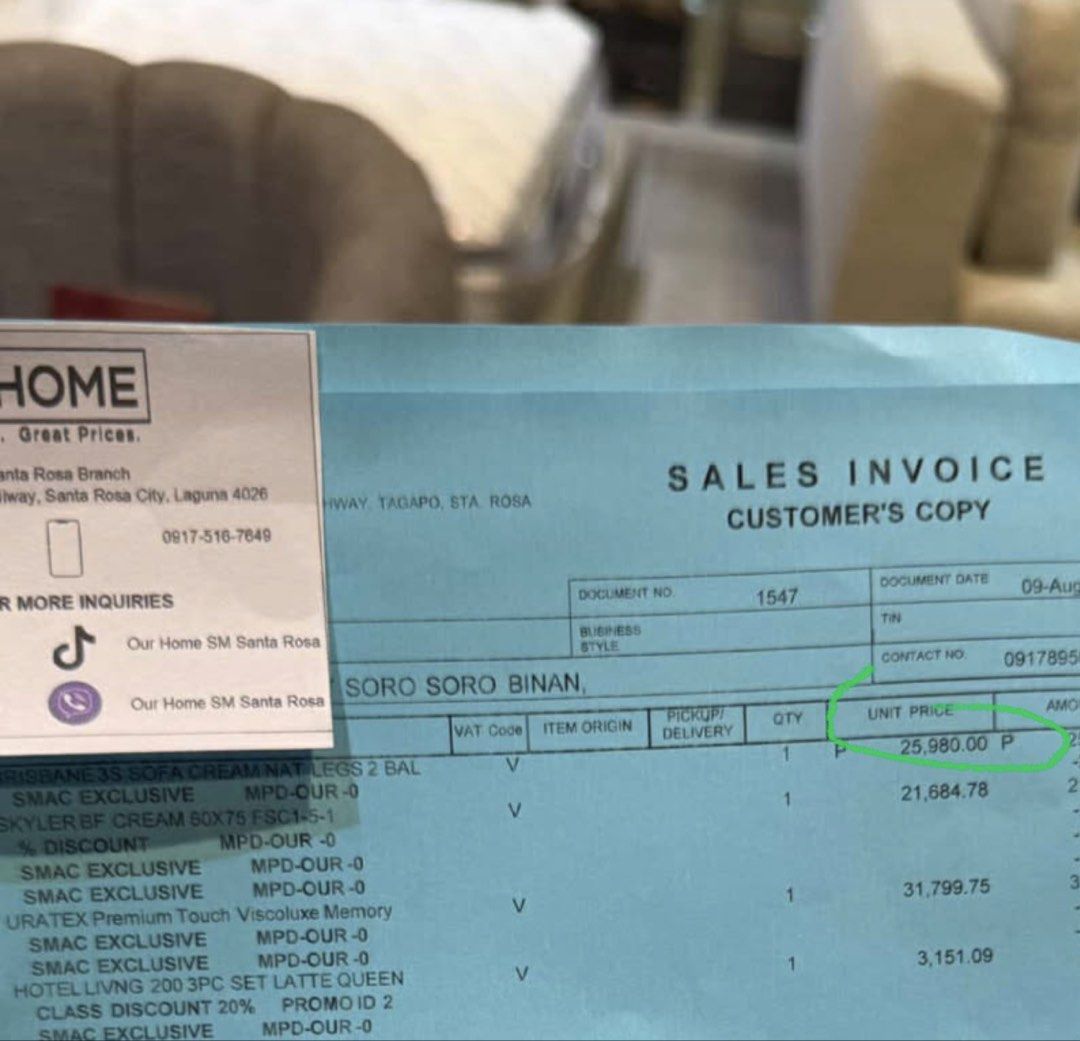 SM Home Skyler 3S Sofa (Category: Sofas) located in Binan City. Submitted by ningsierra (Listing ID 1427205991, Image 2). Description: Selling for 12k Bought 5 months ago Rfs : Upgrade to a new sofa.