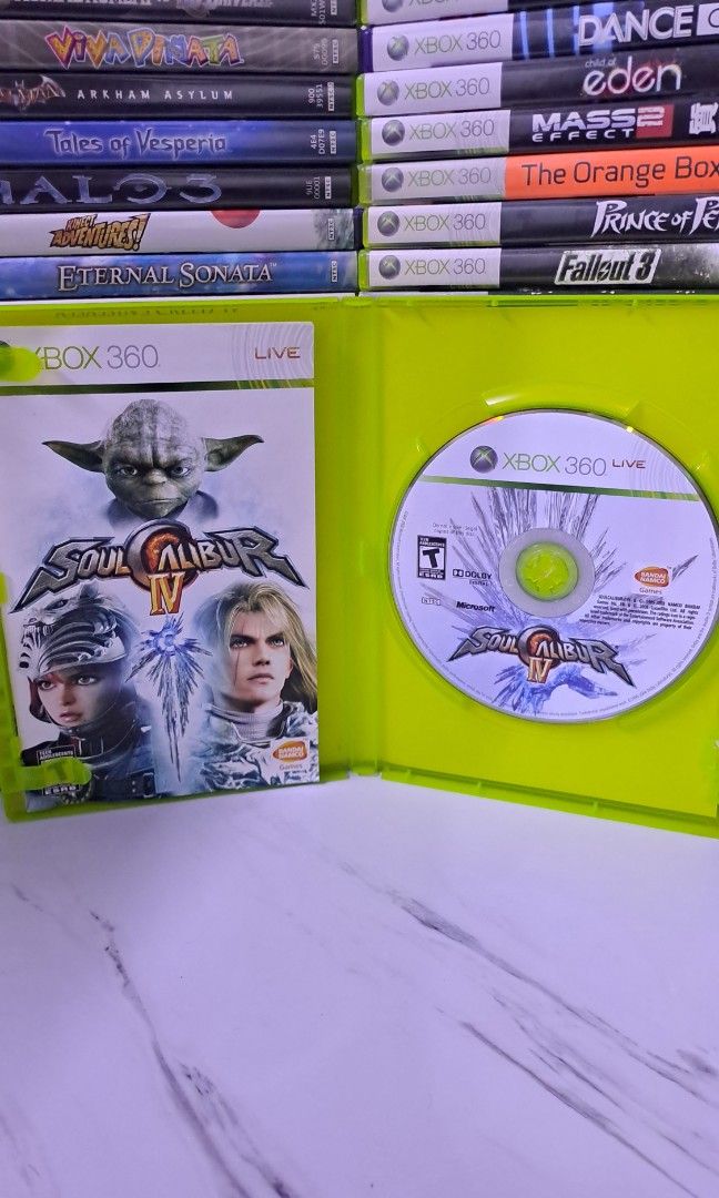 Soul Calibur IV Xbox 360 (Category: Xbox) located in Muntinlupa City. Submitted by echo.066 (Listing ID 1427278218, Image 2). Description: FOR SALE XBOX 360 CD GAME 800 PHP SOUL CALIBUR IV NTSC MINT CONDITION AVAILABLE FOR DELIVERY VIA LALAMOVE AVAILABLE FOR SHIPPING VIA J&T EXPRESS MODE OF PAYMENT : BANK / GCASH / MAYA Check my PROFILE for more CDs MUSIC / GAMES / MOVIE MUNTINLUPA CITY LOCATION.