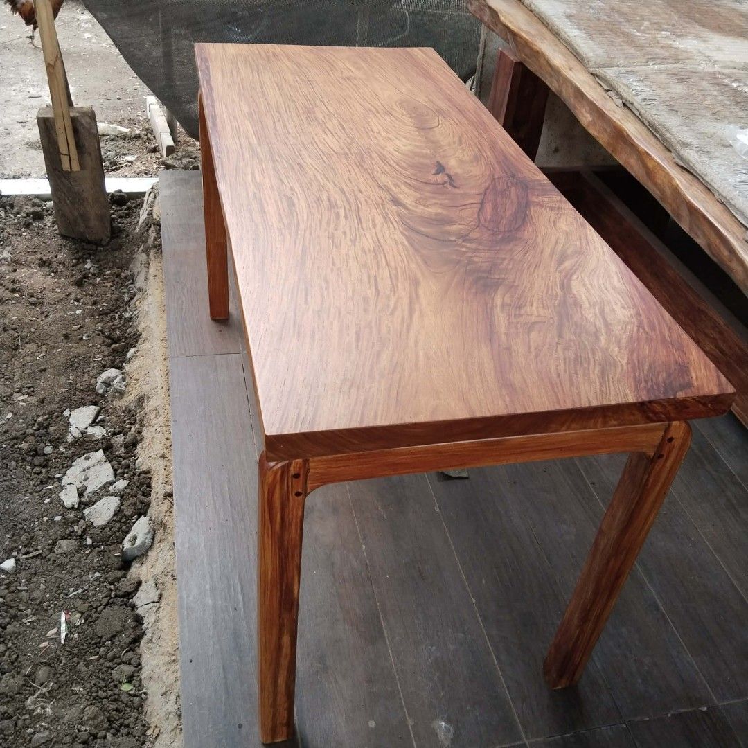 Study Wooden Table (Category: Tables & Sets) located in Quezon City. Submitted by jhanjhan23 (Listing ID 1427252913, Image 2). Description: Narra Wood Study Table for sale 2x24x4.5ft solid walanh dugtong.