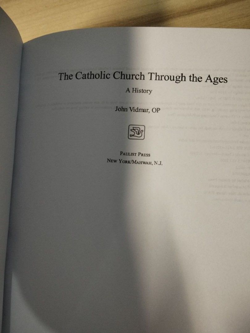 The Catholic Church through the Ages (Category: Religion Books) located in Manila. Submitted by bookstyle101 (Listing ID 1427240920, Image 2). Description: The Catholic Church through the Ages by John Vidmar Bible/New Testament .