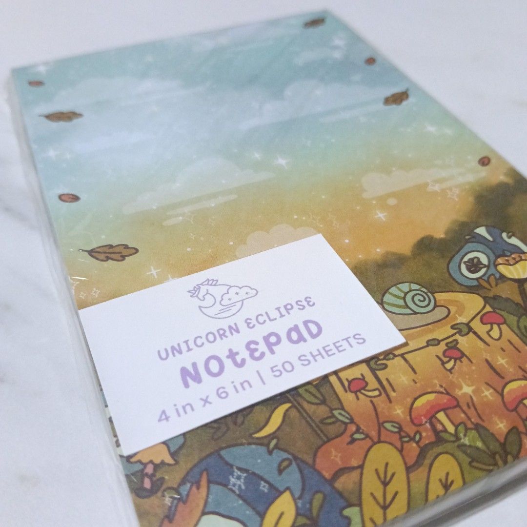 unicorn eclipse notepad (Category: Stationery & School Supplies) located in Singapore. Submitted by crystalclr (Listing ID 1427259566, Image 1). Description: Unopened, still in mint condition Includes 50 sheets, 4 X 6 inches in size No damages or defects, includes original plastic packaging Payment methods - Cash, PayNow OR PayLah! Meetup, Lalamove delivery or Grab Express delivery ‼️Delivery service‼️ - depends on distance - ranging from $10 to 