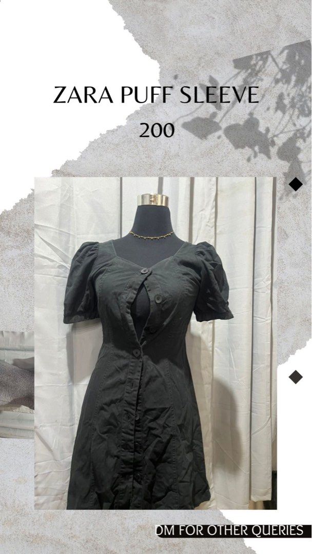 ZARA PUFF SLEEVE DRESS (Category: Dresses) located in Manila. Submitted by jeravibe (Listing ID 1427208660, Image 1). Description: - Prices are negotiable. - Enjoy discounts when you buy ₱500 and above - FREE delivery within NCR for orders ₱1,000+ - Open for meet-ups (depending on location).