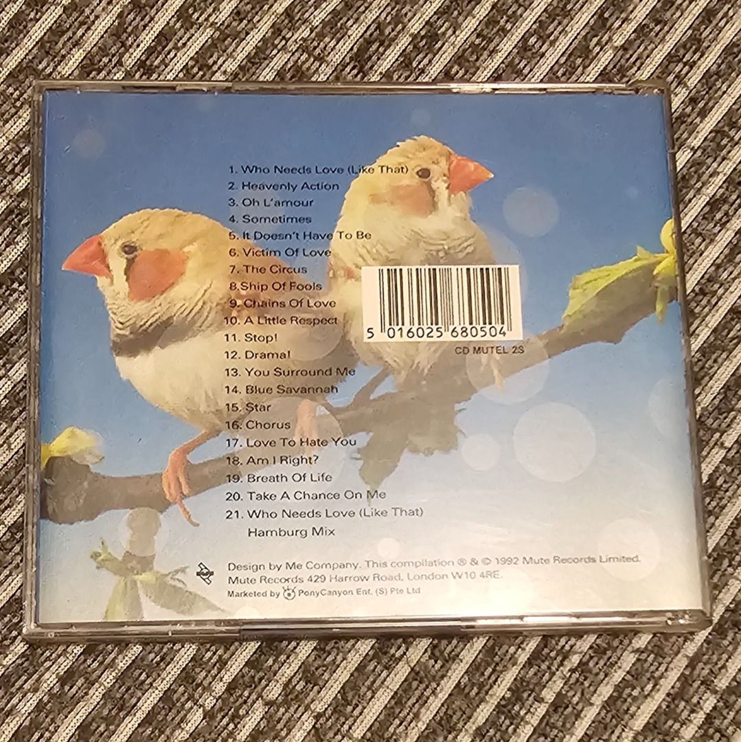 1 For 1 [CD Synth-pop Compilation] Erasure – Pop! - The First 20 Hits (1998) (Category: CDs & DVDs) located in Singapore. Submitted by strangecell (Listing ID 1427421770, Image 3). Description: Many more Various Genres: https://www.carousell.sg/p/1253907759 Easy Listening/Lounge/Jazz/Funk/Soul/Chill-out: https://carousell.com/p/1028943398 DJ/EDM/Dance: https://carousell.com/p/1035784902 *************************************** Self-collect at Area