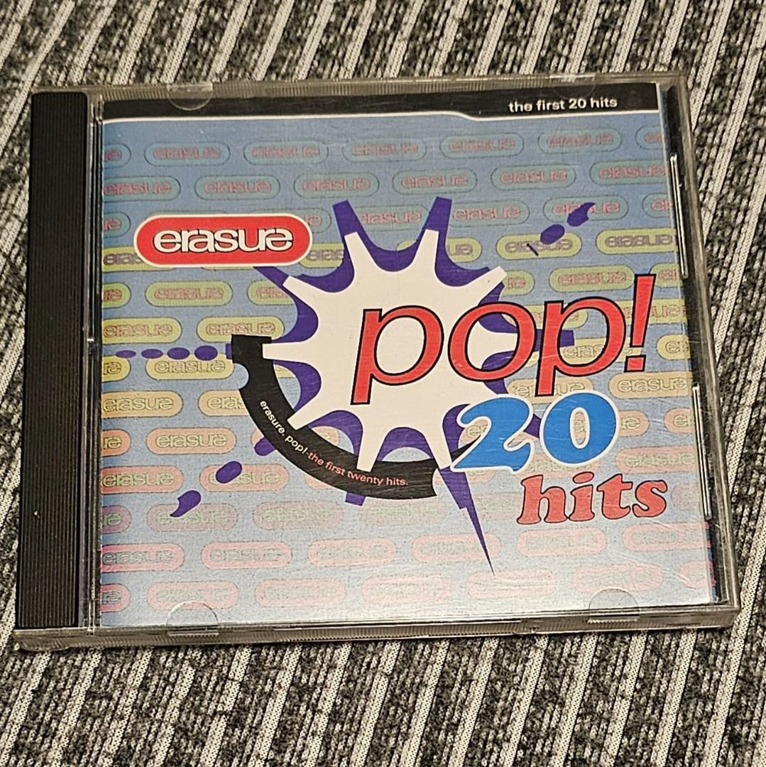 1 For 1 [CD Synth-pop Compilation] Erasure – Pop! - The First 20 Hits (1998) (Category: CDs & DVDs) located in Singapore. Submitted by strangecell (Listing ID 1427421770, Image 1). Description: Many more Various Genres: https://www.carousell.sg/p/1253907759 Easy Listening/Lounge/Jazz/Funk/Soul/Chill-out: https://carousell.com/p/1028943398 DJ/EDM/Dance: https://carousell.com/p/1035784902 *************************************** Self-collect at Area