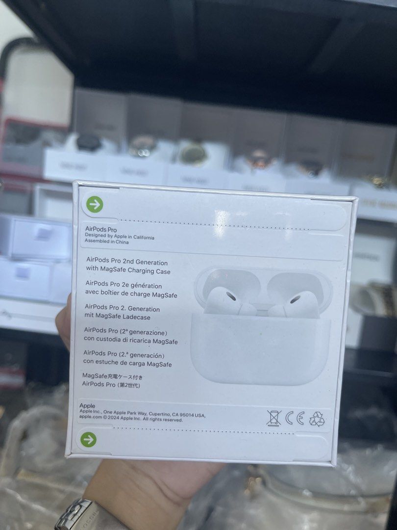 Apple AirPods Pro 2nd Generation (Category: Earphones) located in Las Pinas. Submitted by UNQUARANTINED (Listing ID 1427367109, Image 2). Description: Apple AirPods Pro 2nd Generation with MagSafe Charging Case. The box includes the earphones and charging case. Payment first before shipping. Courier is LBC only. For Lalamove, Toktok, MrSpeedy, Grab, Flash, etc., booking is c/o the buyer. No meet-ups due to health and safety reasons. Gcash-to-Gcas