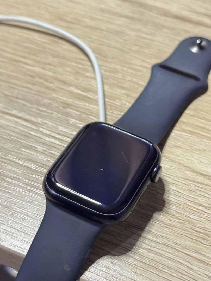 Apple Watch Series 8 (GPS, 45mm) (Category: Wearables & Smart Watches) located in Tacurong. Submitted by chaeri_____ (Listing ID 1427389575, Image 2). Description: 📍mindanao — minor scratches — includes OG band — S/M - well used — M/L - never worn — includes OG charger — slightly negotiable.
