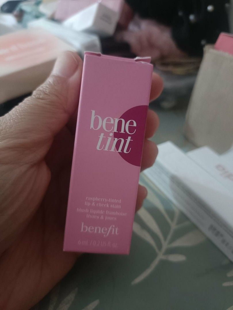 Benefit Benetint Raspberry Tint (Category: Makeup) located in Calamba. Submitted by isabellaprimrose2.0 (Listing ID 1427369378, Image 1). Description: Benefit Benetint raspberry-tinted lip and cheek stain. This liquid stain provides a natural flush of color. The box contains 6 ml / 0.2 fl oz. The color is raspberry. Perfect for a subtle, long-lasting pop of color on your lips and cheeks..