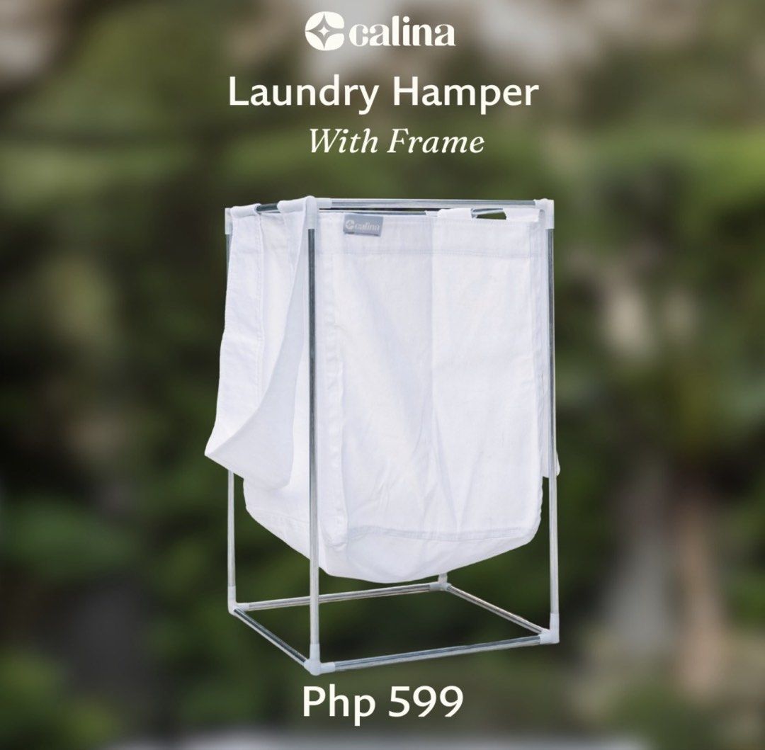 CALINA odor-neutralizing and moisture-absorbing laundry hamper (Category: Laundry Baskets) located in Quezon City. Submitted by samchengg (Listing ID 1427373688, Image 1). Description: your laundry hamper is probably the smelliest thing in your room. 🤢🧺 and you don’t even notice it anymore. Meet Calina — the chemically-treated laundry hamper designed for homes that actually care about the details. Built with odor-neutralizing and moisture-absor
