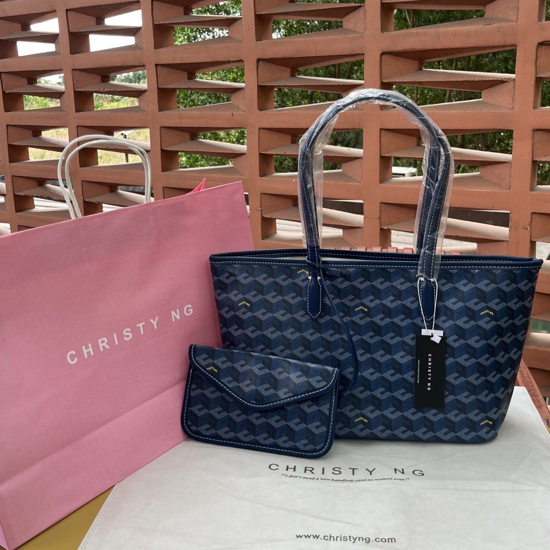 Christy Ng Russo Tote Bag (Category: Luxury Bags & Wallets) located in Manila. Submitted by joannamari43469 (Listing ID 1427343830, Image 3). Description: Christy ng russo tote bag Size: Medium Color: Blue Complete inclusions with paper bag & dust bag Brandnew 📍Imus Cavite Malagasang Cod via lalamove Payment first via jnt express.