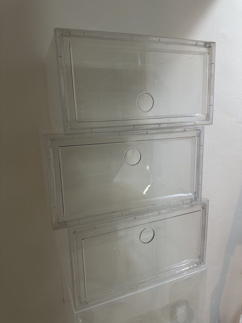 Clear Stackable Shoe Boxes466035782368645120