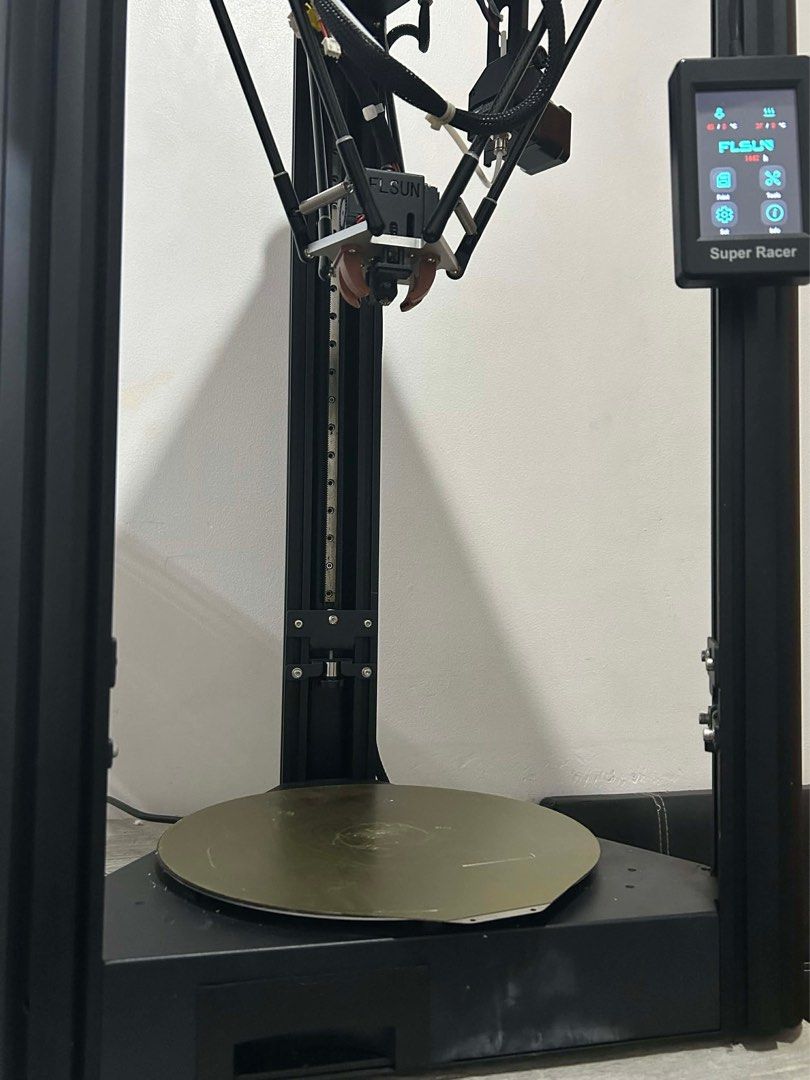 FLSUN SR DELTA 3d PRINTER (Category: Printers, Scanners & Copiers) located in Manila. Submitted by yuiqty (Listing ID 1427463242, Image 1). Description: Issue: bedplate and timing belt (can replace if you want, may available naman sa other online store) all working, can print nang maayos kahit hindi palitan yung belt and bedplate need lang calibration, tinatamad na kasi mag maintenance because of school RSF: upgrade ++ thesis.