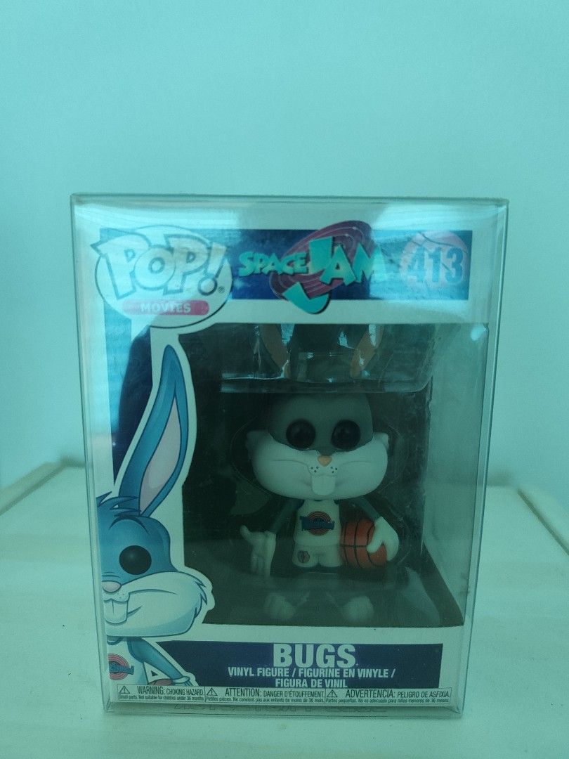 Funko Pop! Space Jam Bugs Bunny Figure (Category: Designer & Blind Box Toys) located in Manila. Submitted by dansanity21 (Listing ID 1427483219, Image 1). Description: - Funko Pop! figure of Bugs Bunny from Space Jam. - Features Bugs Bunny holding a basketball. - Brand new in original packaging. - Made of vinyl. - Perfect for Space Jam and Funko Pop! collectors..