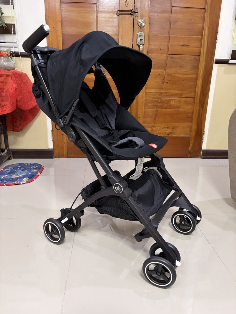 GB Pockit+ Stroller in Black (Category: Strollers) located in Angeles City. Submitted by yaosumii (Listing ID 1427399052, Image 3). Description: GB Pockit+ All-Terrain, Ultra Compact Lightweight Travel Stroller with Canopy and Reclining Seat in Velvet Black - used once only. - price is negotiable. - available for pick up / meet up around Angeles City, Pamp. - if shipping: (J&T or LBC) sf to be shouldered by buyer.