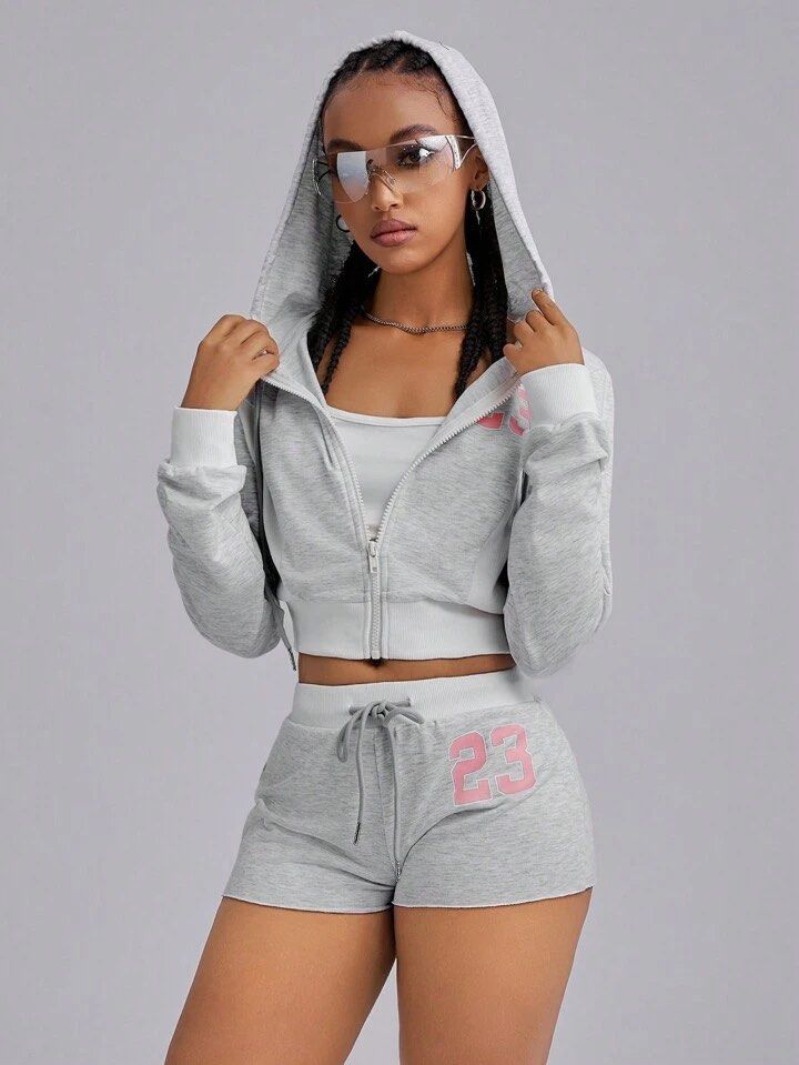Grey Hoodie and Shorts Set (Category: Sets or Coordinates) located in Quezon City. Submitted by ayebiii___ (Listing ID 1427455262, Image 2). Description: Large on tag Bnew.