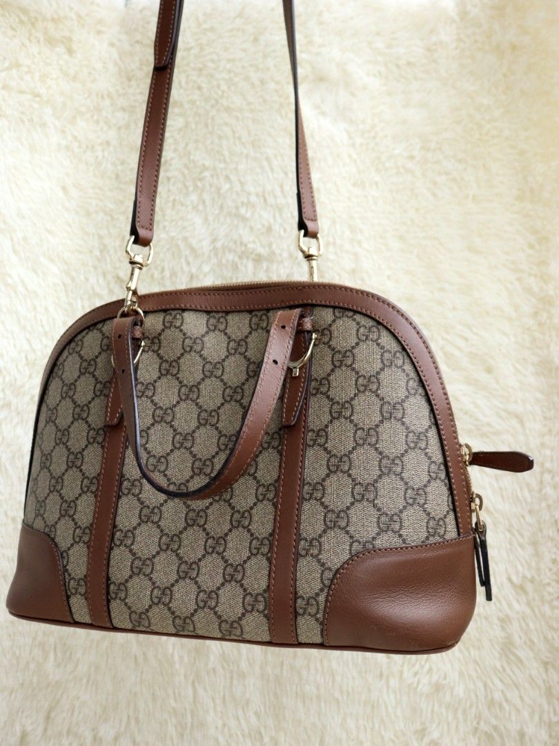 Gucci Dome Guaranteed Genuine (Category: Luxury Bags & Wallets) located in Mandaluyong City. Submitted by amps.ae (Listing ID 1427409733, Image 1). Description: Condition : 8.5/10 signs of use only but NO major flaw. Clean in and out Size : Medium (same size like Louis vuitton alma) Authenticity : Guaranteed genuine double money if fake .