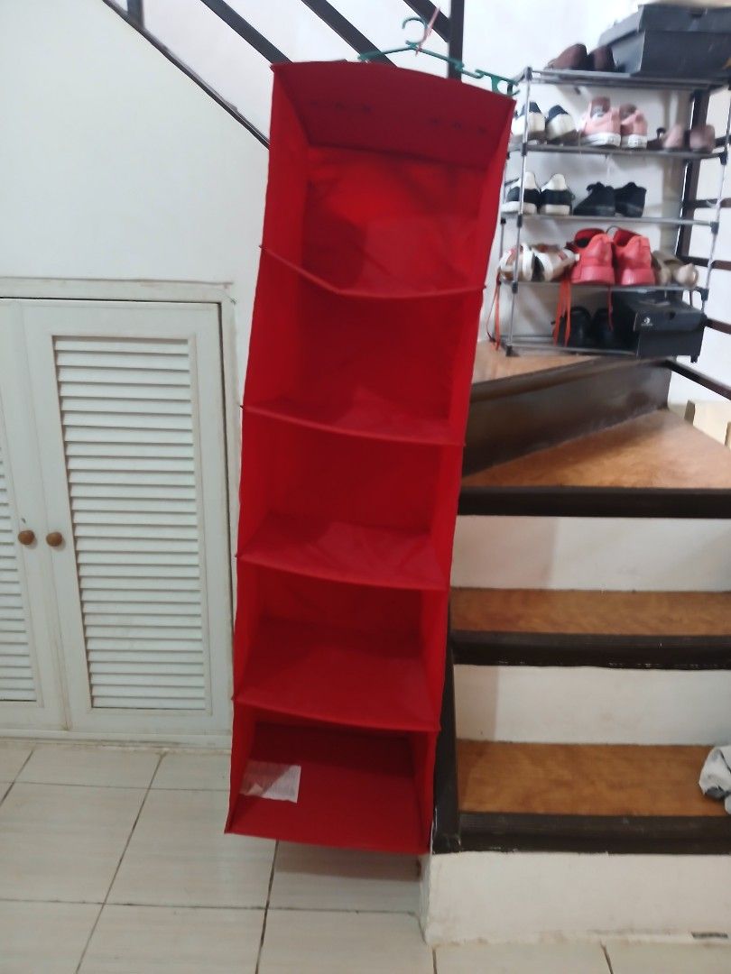 IKEA Hanging Storage Organizer with 6 Compartments (Category: Storage Boxes & Baskets) located in Tanauan. Submitted by ninolibamali (Listing ID 1427444359, Image 3). Description: Ikea hanging organizer napakatibay will last up to 10 years . 2 for 800.