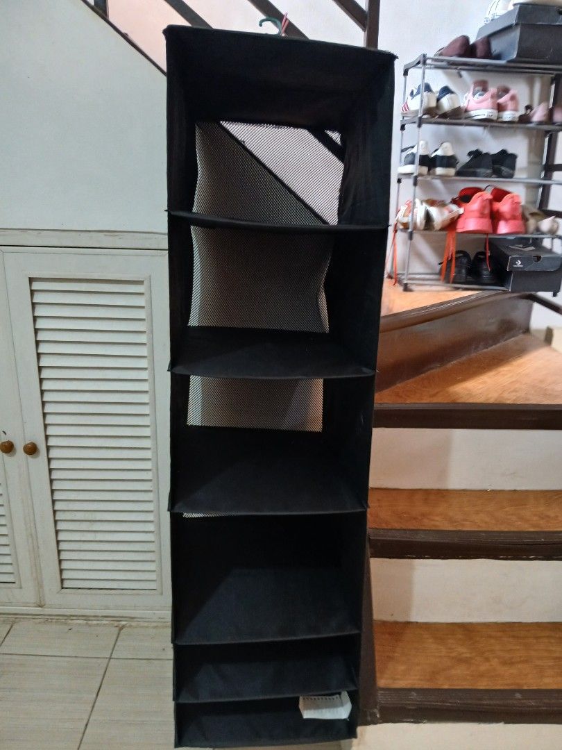 IKEA Hanging Storage Organizer with 6 Compartments (Category: Storage Boxes & Baskets) located in Tanauan. Submitted by ninolibamali (Listing ID 1427444359, Image 2). Description: Ikea hanging organizer napakatibay will last up to 10 years . 2 for 800.