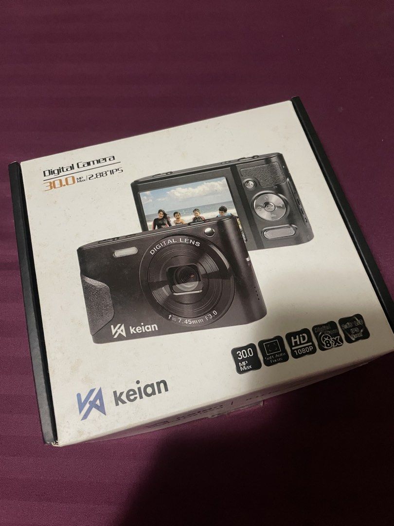 Keian Digital Camera (Category: Cameras) located in Manila. Submitted by trendypieces.ph (Listing ID 1427432553, Image 1). Description: Inclusions: -box -charging cable -camera strap -camera pouch -camera case .