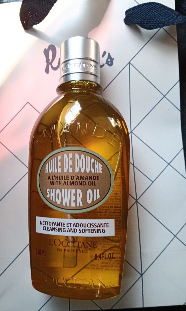 L'Occitane Almond Shower Oil (Category: Bath) located in Antipolo. Submitted by shopaholicanonymous88 (Listing ID 1427382593, Image 1). Description: 250 ml Authentic, brand new and sealed..