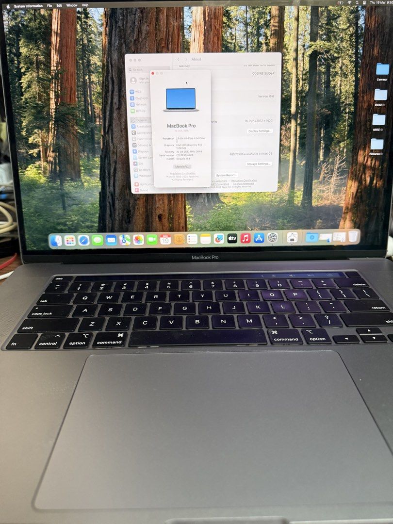 MacBook Pro 16 2019 i7 512gb 32gb ram