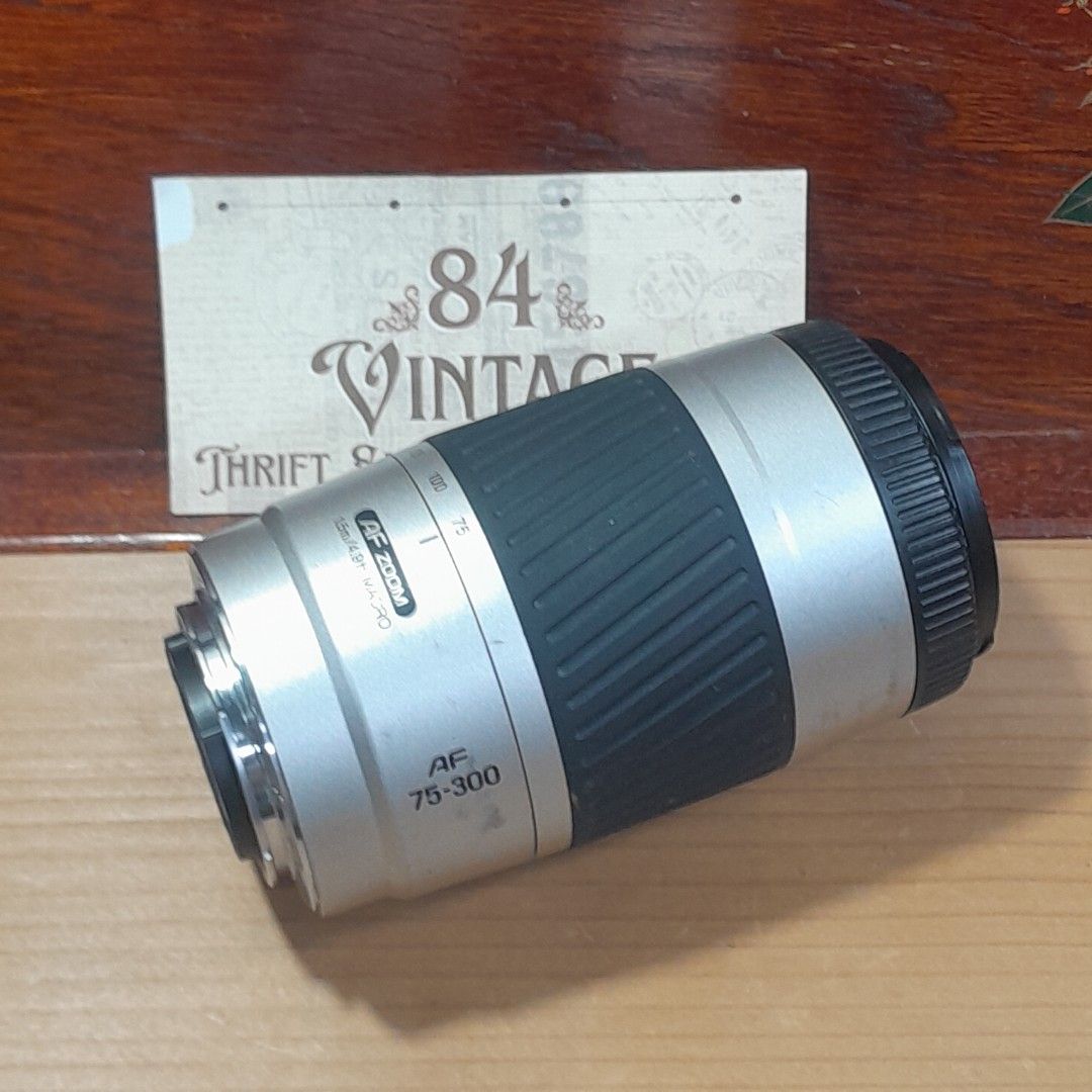 Minolta AF Zoom 75-300mm Lens (Category: Lens & Kits) located in Las Pinas. Submitted by 84vintage (Listing ID 1427330380, Image 1). Description: Minolta AF Zoom 75-300mm Smooth focus and zoom. Negligible fungus. No haze. Actual photos posted. Please examine them carefully as they are part of the description. --📌 MUST READ Before Dealing with us 📌-- ⚠️Price is posted. No lowballs please. ⚠️Vintage items are only sold As Is Where Is. If you want