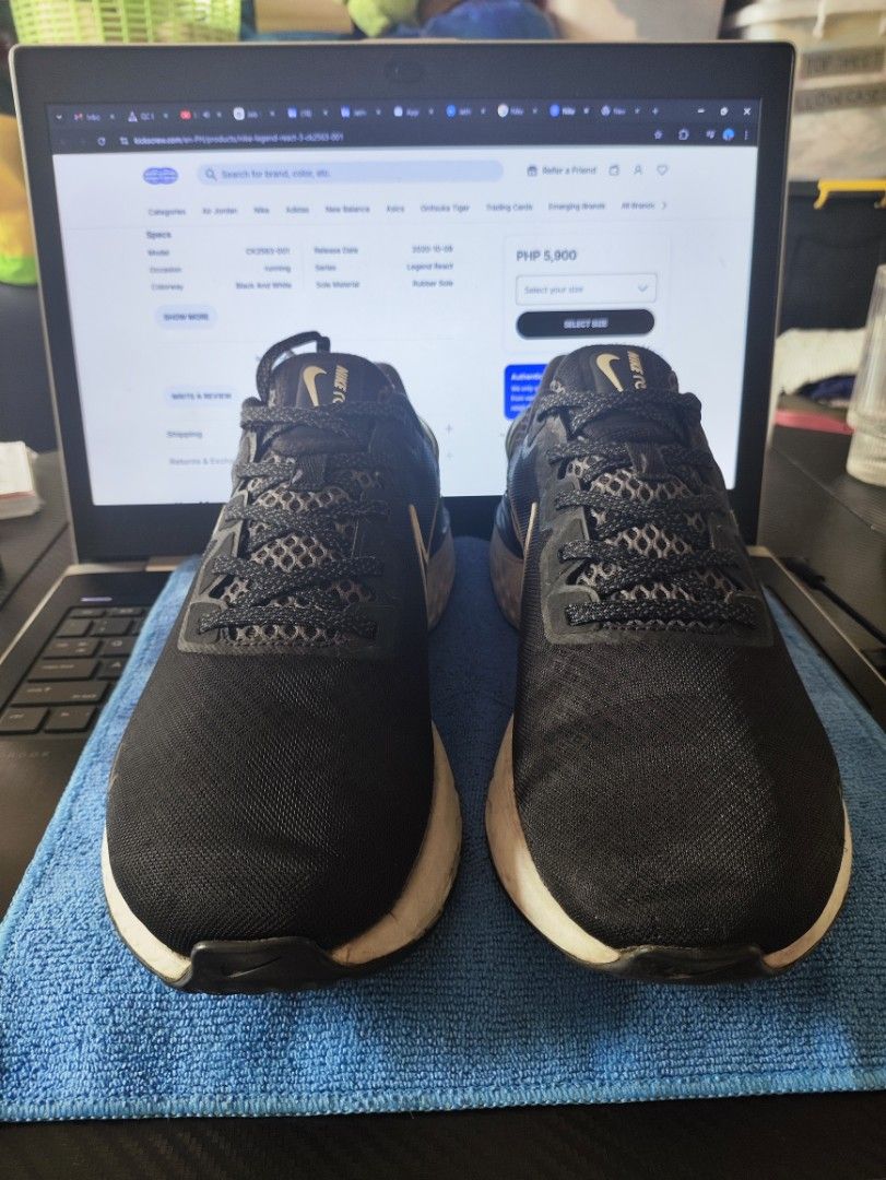 Nike Legend React 3 Black White (Category: Sneakers) located in Quezon City. Submitted by wardaddy0418 (Listing ID 1427331508, Image 2). Description: US 9.5 Mens .