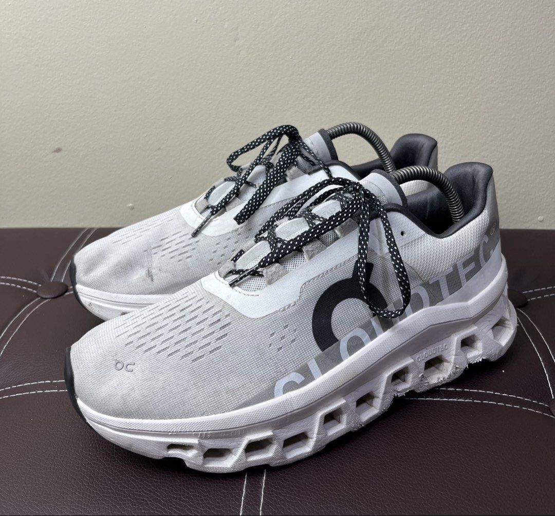 On Cloud Monster Running Shoes (Category: Sneakers) located in Cabanatuan. Submitted by cabsygoods (Listing ID 1427399739, Image 2). Description: On Cloud Monster Running Shoes Size 9.5us (27.5cm) Very good condition Issue sign of usage & needs cleaning Still wearable Dm to purchase! 📩.
