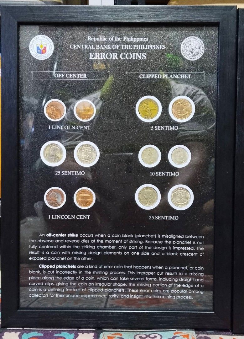 Philippine Error Coins Collection (Category: Currency) located in Manila. Submitted by wildcrystal.3b537c (Listing ID 1427393573, Image 1). Description: Maganda pang display.