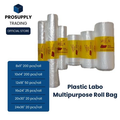Plastic Labo Multipurpose Roll Bag (Laundry, Trash, Food) (Category: Cleaning Tools & Supplies) located in Quezon City. Submitted by sam.kim (Listing ID 1427347629, Image 1). Description: Plastic Labo Multipurpose Roll Bag (Laundry, Trash, Food) ✅ Tear-resist ✅ Multipurpose ✅ Easy-pull ✅ Watertight ✅ Material: HD 8x11” P37 10x14” P46 12x18” P23 16x24” P25 20x30” P35 24x36” P52 💨 Bulk & rush orders accepted 📱09178991883.