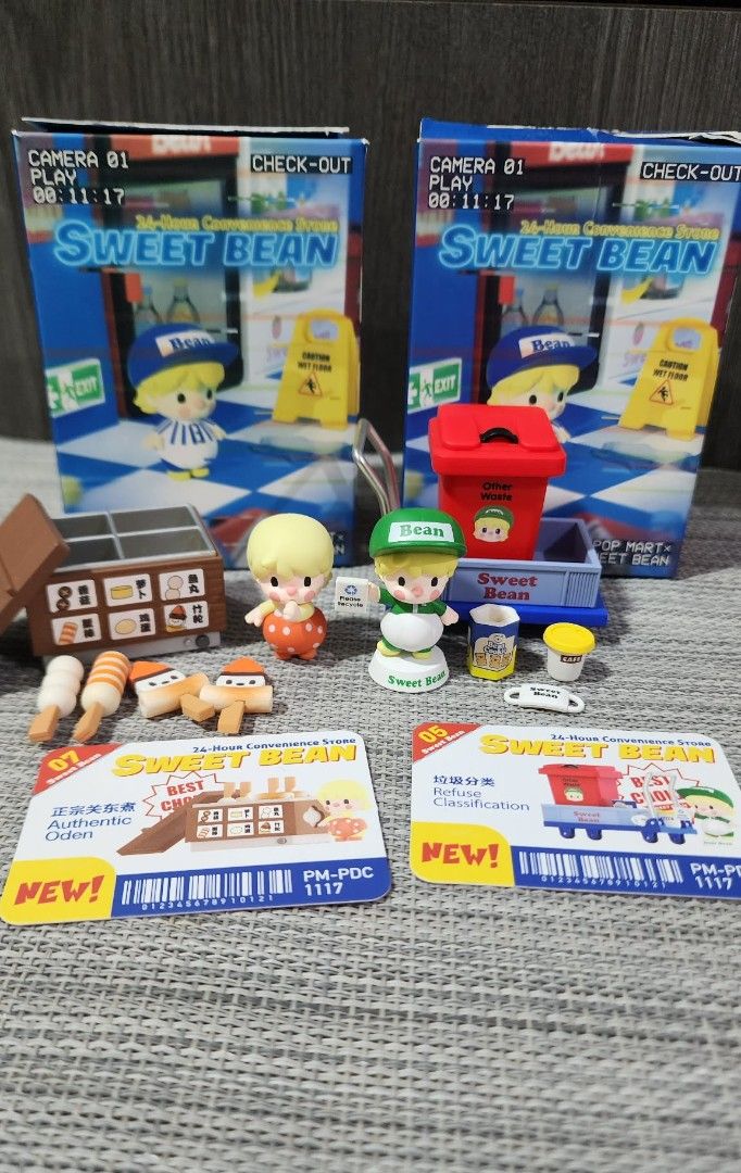 Pop Mart Sweet Bean Convenience Store (Category: Designer & Blind Box Toys) located in Pasig City. Submitted by bunyandbryce (Listing ID 1427400121, Image 1). Description: Php 350 each Opened and returned to box. Never displayed..