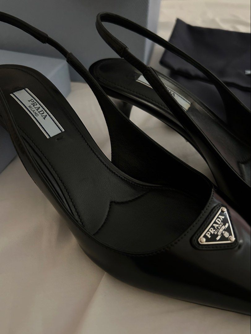 Prada Slingback Heels (price negotiable) (Category: Heels) located in Manila. Submitted by jasmin1325 (Listing ID 1427364979, Image 3). Description: Prada Leather Heels size 37 (negotiable).