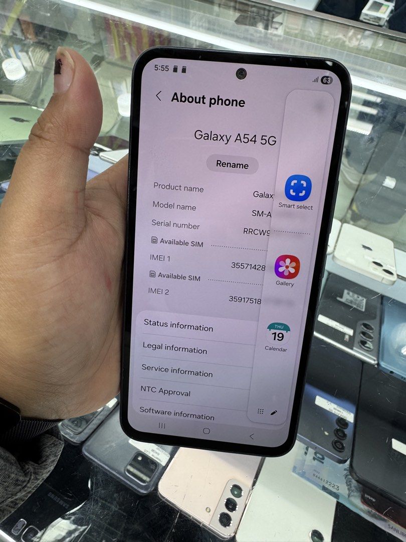SAMSUNG A54 5G (Category: Samsung) located in San Juan City. Submitted by wainefreygadgetshop (Listing ID 1427393463, Image 2). Description: Samsung A54 5G 8/256 ALL GOODS AT WORKING NO REPAIR HISTORY GAMING PHONE PEDE PANG BACK UP PHONE SCREEN TESTED SIGNAL TEST CAMERA SOBRANG LINAW HONEST ISSUE ILALAGAY SA NOTE PARA AWARE KA! NOTE* *SEE POSTED PICTURES HINDI MAKINIS,KAYA MURA, YAN LANG HONEST ISSUE THE REST WALA NA TEST ALL YOU WANT BAGO BAYARA