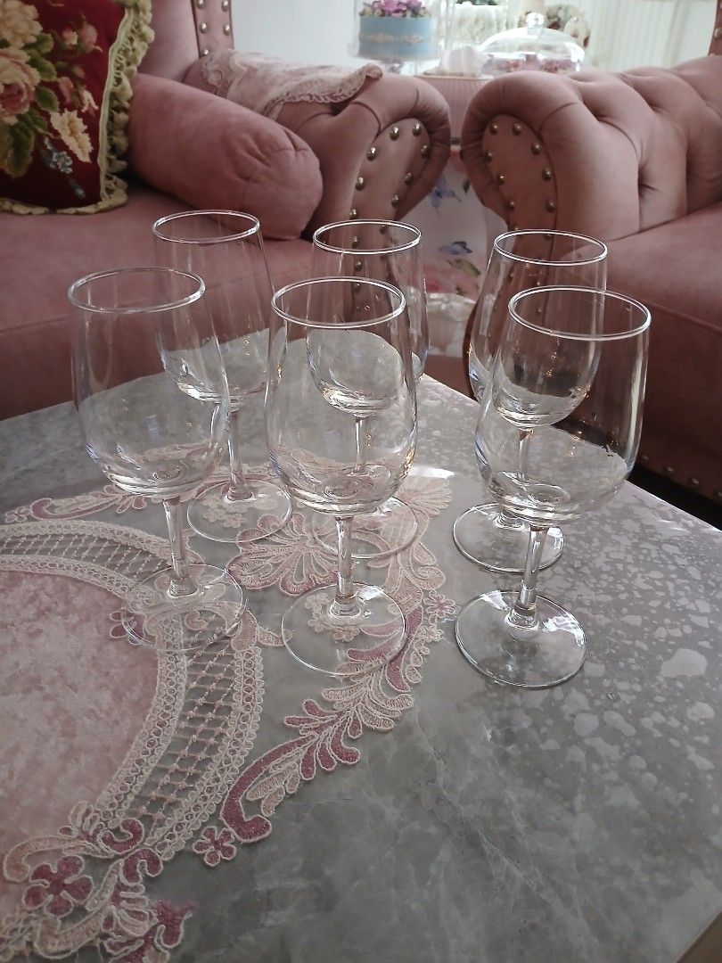 Set of 6 Elegant Wine Glasses458663663376814080