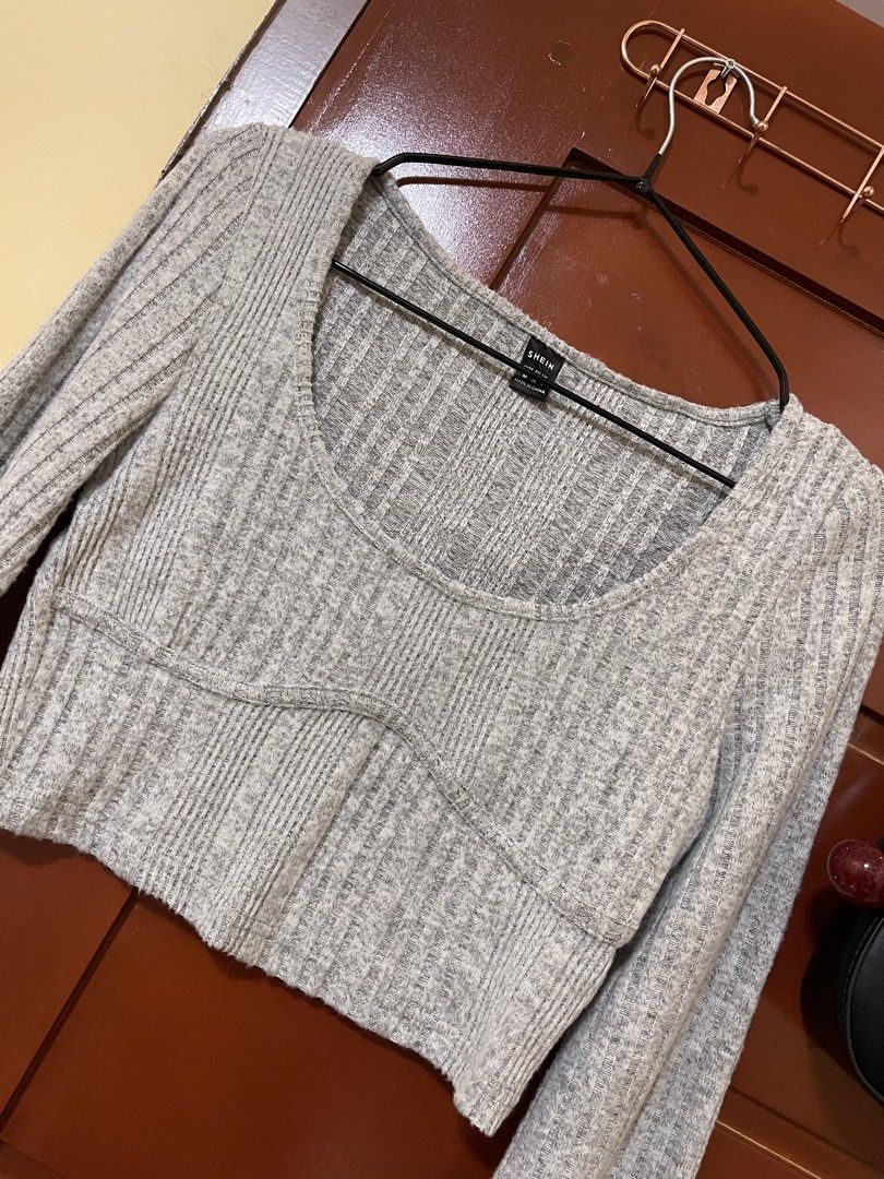 Shein Longsleeve Knitted Croptop (Category: Longsleeves) located in Baler. Submitted by declutterwithrhys (Listing ID 1427380135, Image 3). Description: FOR SALE (PLEASE MAKE READING A HABIT) SHEIN LONGSLEEVE KNITTED CROPTOP COLOR GRAY LIKE NEW CONDITION CAN PASS AS BN CAN FIT SIZE EXTRA SMALL TO MEDIUM BODY FRAME IN EXCELLENT CONDITION COLOR RATE 10/10 KINDLY CHECK THE PHOTOS FOR THE COMPLETE DETAILS SUPER NICE IN ACTUAL NO ISSUE MUST HAVE LOCAT
