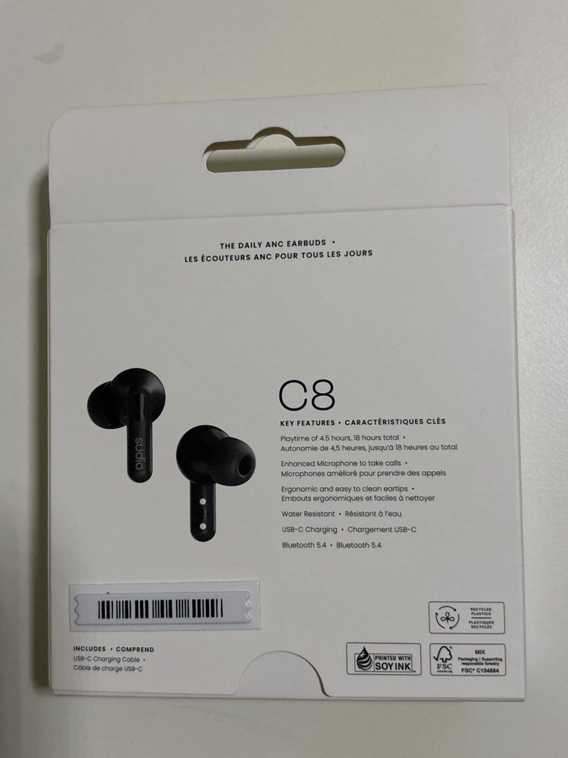 Sudio C8 True Wireless Earbuds - Black414070994339768321
