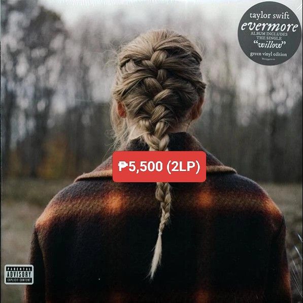 Taylor Swift - evermore 2LP (Category: Vinyls) located in Manila. Submitted by ramonrobin.cruz (Listing ID 1427322977, Image 1). Description: Taylor Swift - evermore 2LP = ₱5,500 Brand New sealed made in USA .