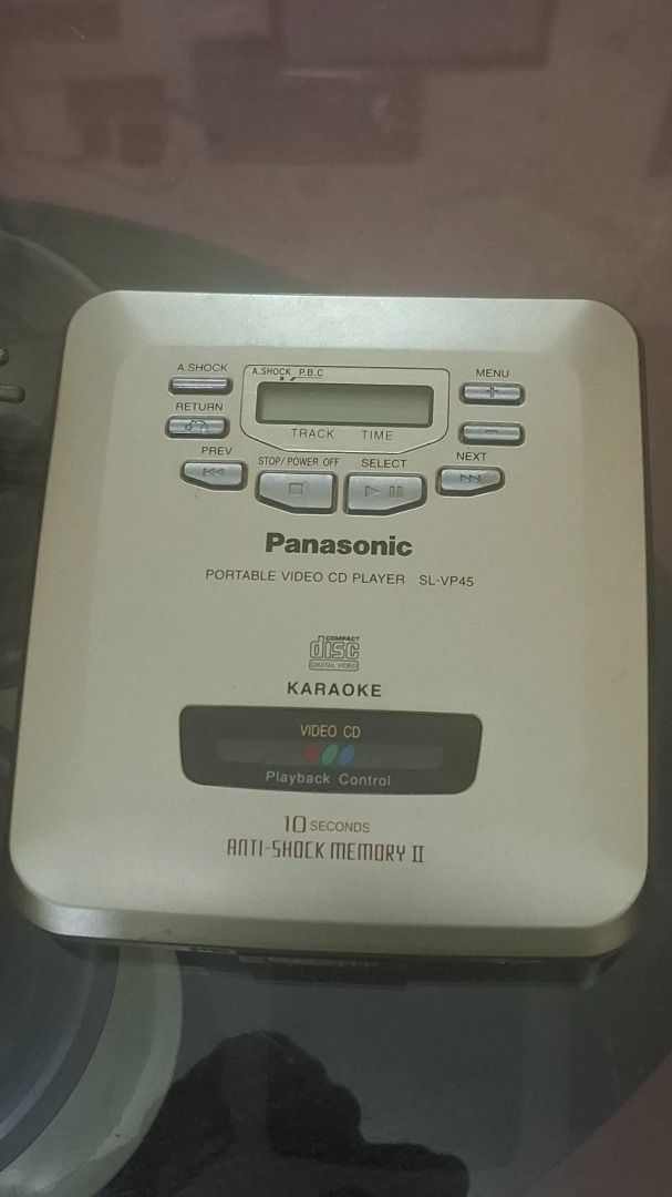 Vintage Panasonic SL-VP45 (Category: Portable Music Players) located in Caloocan City. Submitted by jatrix (Listing ID 1427431025, Image 2). Description: Vintage panasonic portable video player, woeking po yan pati mga lahat button ng player. Makinis pa din player.. pwede itest bago nyo bilin. - Panasonic SL-VP45 player - remote - adaptor Pm lang mga sir. .