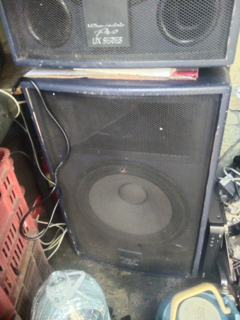 Wharfedale Pro LX Series Speaker (Category: Soundbars, Speakers & Amplifiers) located in Caloocan City. Submitted by noeld316982578 (Listing ID 1427385290, Image 2). Description: - Wharfedale Pro LX Series speaker - Large woofer and smaller tweeter - Durable black metal grill - Designed for professional audio applications - Multiple angle images provided.