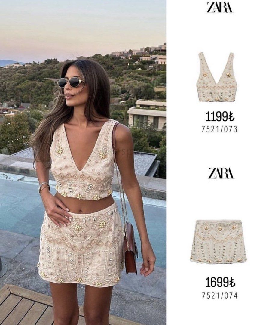 ZARA Embroidery and Shells Details Top (Category: Sleeveless) located in Manila. Submitted by ccollection_ (Listing ID 1427462955, Image 2). Description: .