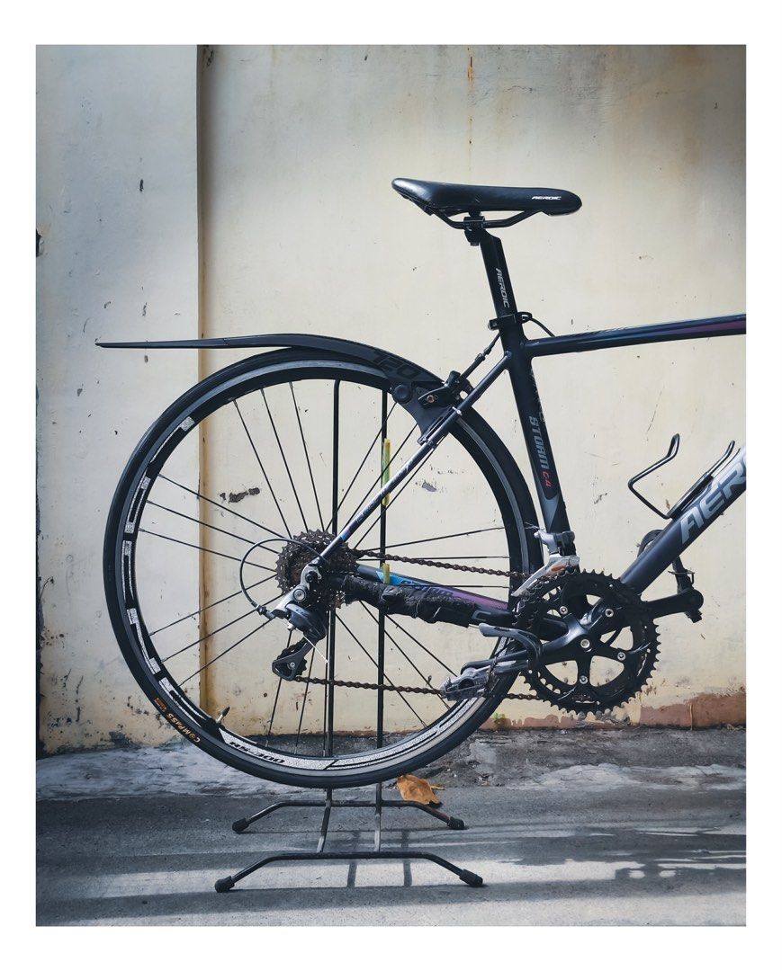 Aeroic Storm C-4 Road Bike (Category: Bicycles) located in Santa Rosa. Submitted by endlessriaa (Listing ID 1424288855, Image 3). Description: Aeroic Storm C-4 ✅ 9 speed Claris Set ✅ Size Small ✅ Equipped with Brand New Ragusa RC80 Fenders for Commuting ✅ New 700c Tires ✅ New Inner Tubes ✅ w/Bottle Holder ‼️For Pickup or book lalamove(buyer will handle the shipping‼️ 📍Santa Rosa, Laguna (Garden Villas 1).