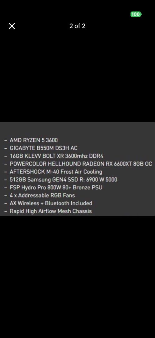 Aftershock Gaming PC - Ryzen 5 3600, RX 6600XT65604549616897111