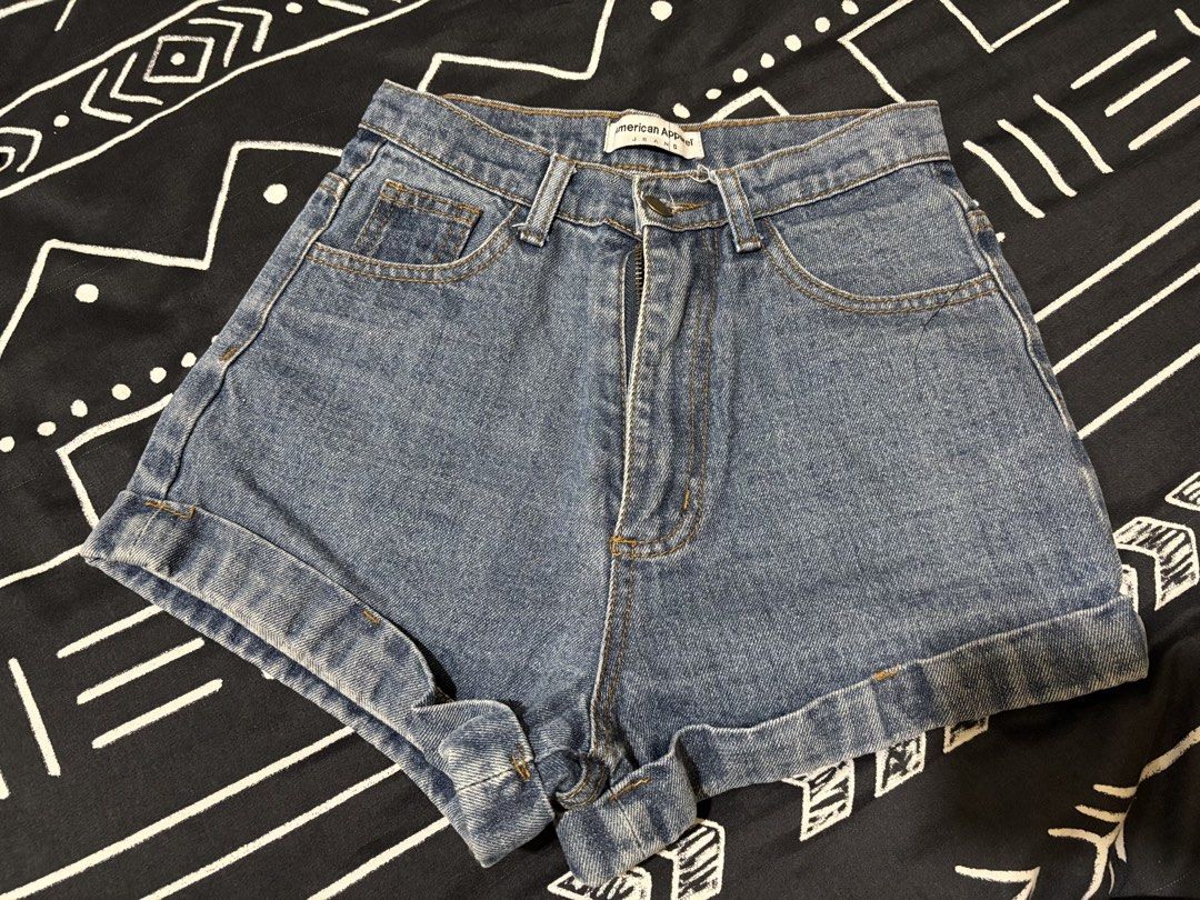 American Apparel Denim Shorts (Category: Shorts) located in Rizal. Submitted by declutteredthingz (Listing ID 1424302570, Image 1). Description: Size 26 150 each.