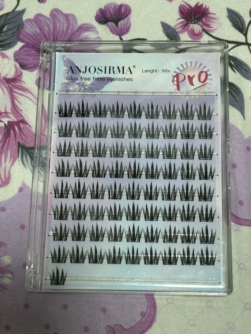 Anjosirma Glueless Cluster Eyelashes (Category: Makeup) located in Cainta. Submitted by sploot1 (Listing ID 1424195291, Image 1). Description: 100 pesos each no issues yung mga natirang pieces good as new never been touched. Comes with tweezer. RFS declutter Can do shipping via lalamove Gcash payment only via shipping.