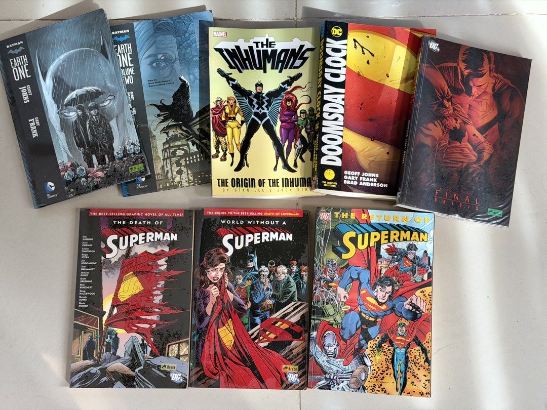 Assorted DC and Marvel Comics and Graphic Novels (Category: Comics & Manga) located in Manila. Submitted by blitz89 (Listing ID 1424276121, Image 1). Description: For sale: my collection of DC and Marvel comics/graphic novels: Available: * Batman Earth One: Volume 1 = hardcover (with plastic cover) - ₱1,000 * Batman Earth One: Volume 2 = hardcover (with plastic cover) - ₱1,000 * The Inhumans: The Origin of the Inhumans = paperback - ₱1,500 Price: