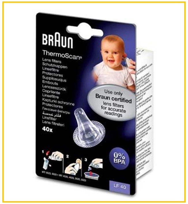 BRAUN 百靈牌博朗耳探套40個裝 THERMOSCAN PROTECTIVE CAPS LF40 PACK OF 40, 兒童＆孕婦用品 ...