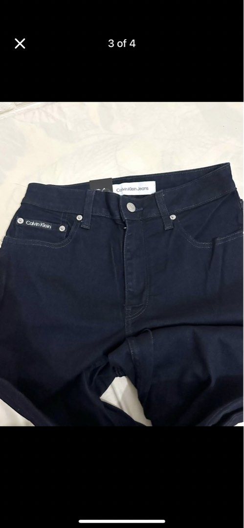 Calvin Klein High Rise Straight Jeans (Category: Jeans) located in Mandaluyong City. Submitted by heyitstey (Listing ID 1424207729, Image 3). Description: Brand new with tags shipped from Canada Calvin Klein High Rise Straight Jeans color Dark Wash size 27 on tag fits 27-28 waist, length 38 onhand ready to ship loc mandaluyong lalamove/lbc.
